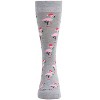 Memoi Men's Christmas Festive Flamingo Bamboo Blend Crew Socks - 2 of 4