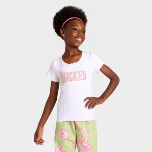 Wicked x Katie Kime Girls' Short Sleeve Pointelle Graphic T-Shirt - White - 1 of 4