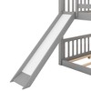 YONWAY Twin Over Twin Low Bunk Bed with Slide and Ladder, Low Bunk Bed for Kids, Girls, Boys, Floor bunk Bed - 4 of 4