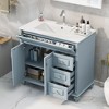 Kumasinova 36" Bathroom Vanity with Sink,Freestanding Bathroom Sink Cabinet with Flip Drawer,3 Drawers & 2 Doors,MDF Vanity for Bathroom Storage - 2 of 4
