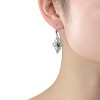 Guili Sterling Silver Oval and Round CZ Leverback Earrings, Dazzling and Classic Jewelry Piece to Enhance Your Outfit with Sparkling Charm - 2 of 3