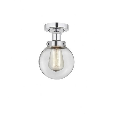 Beacon - 1 Light Semi-Flush Mount In Industrial Style-8.25 Inches Tall and 6.5 Inches Wide