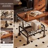 Side Table with Storage Basket, Small End Table for Small Spaces, Skinny Side Tables Living Room Bedroom, Bedside Table Space-Saving for Magazine - 2 of 4