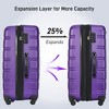 Kumasinova 4Pcs Hardshell Luggage Sets+8 Travel Bags,Lightweight ABS Spinner Suitcases,Airline-Approved Spinner Luggage with TSA Lock - 3 of 4