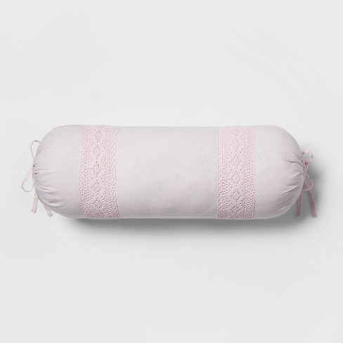 Oblong Bolster Throw Pillow Pink Simply Shabby Chic Target