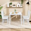Hooseng Modern Luxurious Style 5/7 Piece Dining Room Table Set, Tempered Glass Top Dining Table Set for 4/6, Metal Frame And Upholstered Dining Chairs - 4 of 4
