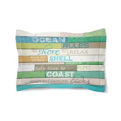 Laural Home Ocean Rules 20" x 26" Comforter Sham