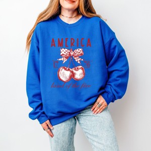 Simply Sage Market Land Of The Free Cherries Sweatshirt - 1 of 4