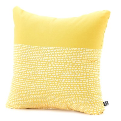 Yellow/Geometric Jacqueline Maldonado Riverside Throw Pillow - (20"x20") - Deny Designs