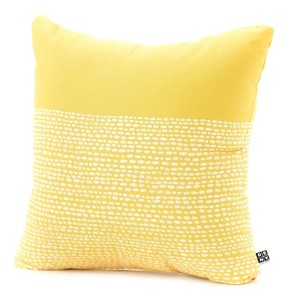 Yellow/Geometric Jacqueline Maldonado Riverside Throw Pillow - (20"x20") - Deny Designs: Modern Indoor Decorative Cushion, Zipper Closure - 1 of 4