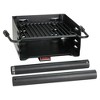 Pilot Rock Park Style Heavy Duty Steel Outdoor BBQ Charcoal Grill with Cooking Grate & 360 Degree Swivel Post for Camping or Backyard, Black (3 Pack) - 2 of 4