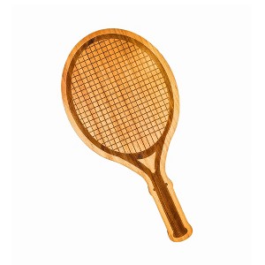 Slickblue Pine Wood Tennis Racket Serving Board, 18"x9", Unique Gift for Tennis Lovers & Sports Enthusiasts - 1 of 3