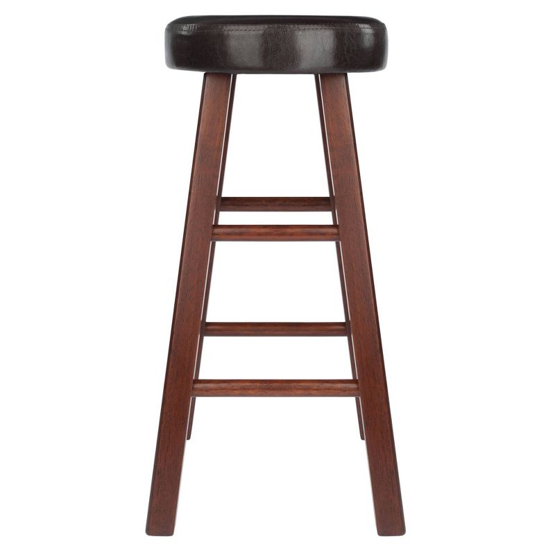 24&#34; 2pc Maria Cushioned Counter Height Barstools Walnut/Espresso - Winsome, 5 of 11