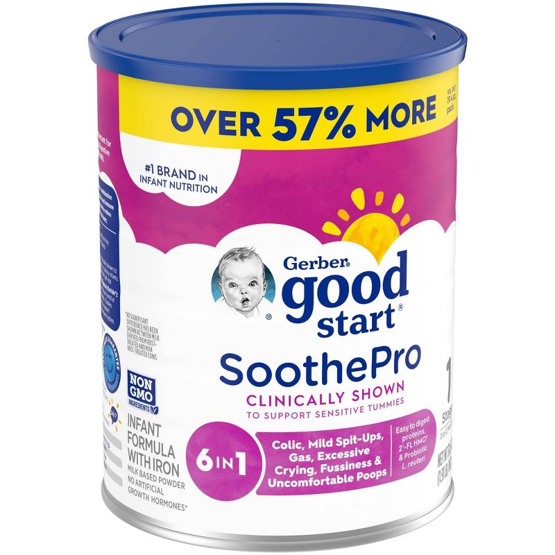 Gerber Good Start SoothePro Non-GMO Powder Infant Formula  - 30.6oz, 4 of 11