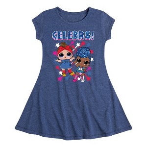 Girls' - LOL Surprise! - 4th of July Fit & Flair Cap Sleeve Dress - 1 of 3
