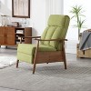 Green Wood Frame Armchair, Modern Accent Chair Lounge Chair for Living Room - 3 of 4