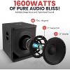 Pyle 12 1600W Active Powered Subwoofer Box System PW12SUBA - Wooden Enclosure - 4 of 4