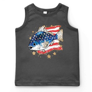 The Juniper Shop Patriotic Fish Youth Tank Top - 1 of 4