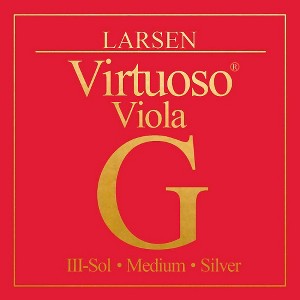 Larsen Strings Virtuoso Series Viola G String 15 to 16-1/2 in., Medium Silver, Ball End - 1 of 1