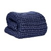 48"x72" 12lbs Chunky Knit Weighted Blanket - Tranquility - 3 of 4