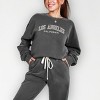 Simply Sage Market Embroidered Los Angeles CA Lightweight Garment Dyed Sweatshirt - 2 of 4
