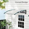 Tangkula 2PCS 48" x 40" Window Awning Door Canopy Exterior Awning Canopy Patio Black - 2 of 4