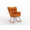 CAVINAS Modern Teddy Rocking Chair,Accent Chair with Tufted Back & Cotton Fill for Nursery,Bedroom,Living Room - 4 of 4