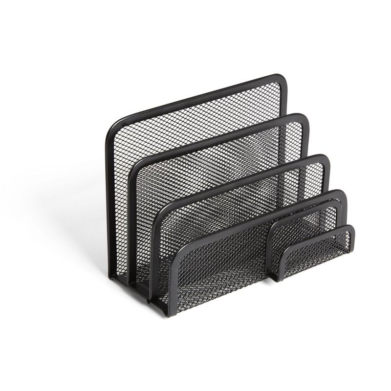 TRU RED 4 Compartment Wire Mesh Letter Holder Matte Blk TR57562-CC, 4 of 5