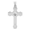 Black Bow Jewelry Men's Rhodium Plated Sterling Silver INRI Crucifix Pendant, 24 x 46mm - 3 of 4