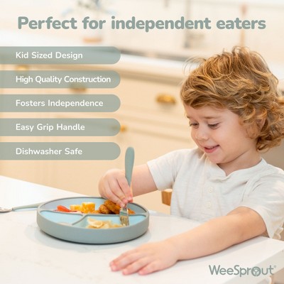 Kids Matte Pink and Off White Stainless Steel Utensils Set