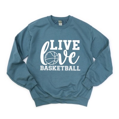 Simply Sage Market Women's Graphic Sweatshirt Live Love Basketball