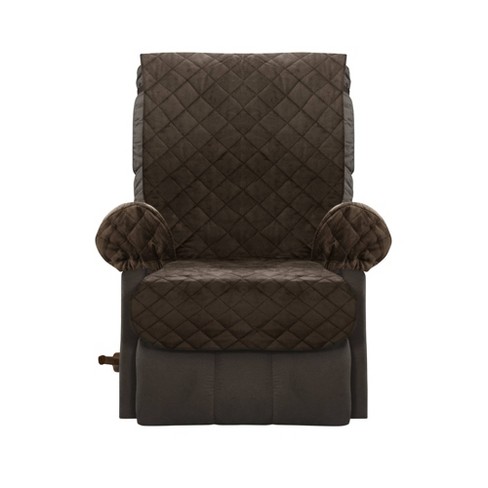 Non Slip Plush Microfiber Recliner Pet Cover Chocolate Maytex