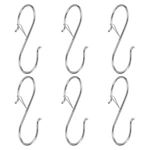 Unique Bargains Metal Safety Buckle S-shaped Hooks and Hangers 6 Pcs - 1 of 4