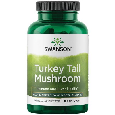 Swanson Herbal Supplements Turkey Tail Mushroom 500 mg 120 Caps.