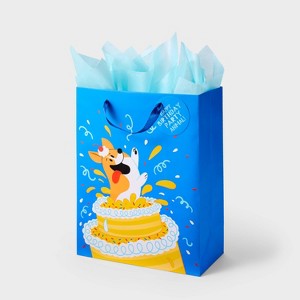 Large Birthday Cub Bag with Tissue - Spritz™ - 1 of 3
