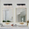 Dewdrop 3-Light Bathroom Vanity Light Fixture Black Wall Sconce with Clear Glass Shades for Bathroom Mirror - 4 of 4
