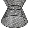 Kumasinova 18.2" Striking Hourglass-Shaped Outdoor Side Table with Woven Lattice Design,Decorative Patio End Table for Porch,Garden&Poolside,Black - 4 of 4