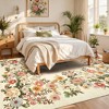 Floral Area Rug for Dorm Home Modern Flower Playroom Carpet Non Slip Floor Rugs for Dining Room - 2 of 4