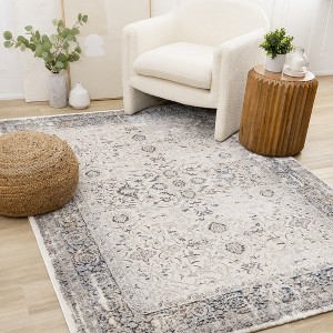 Rug Branch Classic/Traditional Border, Classic, Elegant Cream Indoor Area Rug - 1 of 4