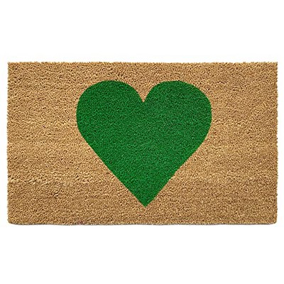 Calloway Mills AZ106722436 Heart Doormat (Green 24 In. x 36 In.)