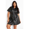 Women's Plus Size Faux Leather Hunter Dress - black | CITY CHIC - 4 of 4