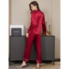 SilkSilky Women's Binding Trim Classic Pure Silk Pajama Set - 3 of 4