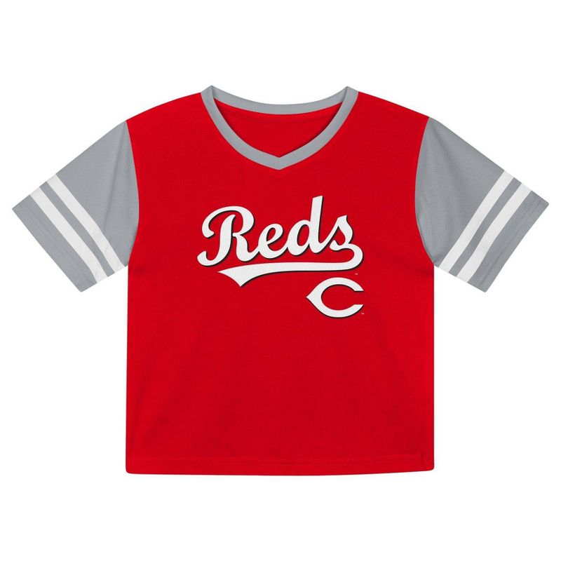 MLB Cincinnati Reds Toddler Boys&#39; Pullover Team Jersey, 2 of 4