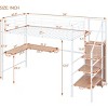 Streamdale Metal Loft Bed with Desk, Storage Ladder & Wardrobe - 4 of 4
