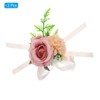 Unique Bargains Corsage Wristlet Adjustable Artificial Flower 2 Pcs - 3 of 4