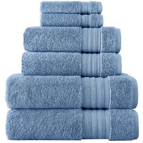 Turkish Cotton Bath Towel Set Light Blue : Target
