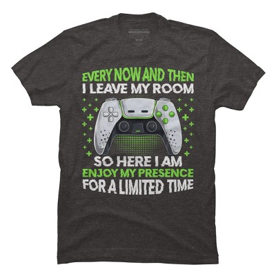 Men's Design By Humans Enjoy My Presence Video Game Controller By T-Shirt