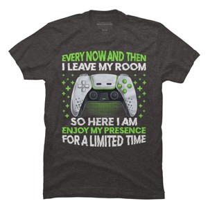 Men's Design By Humans Enjoy My Presence Video Game Controller By T-Shirt - 1 of 2