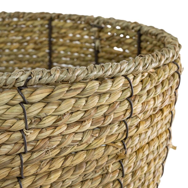 Large Dry Basket Planter Seagrass & Metal - Foreside Home & Garden, 3 of 7