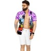 LA LEELA Mens Hawaiian Shirts Short Sleeve Button Down Shirt Men's Vacation Shirts Summer Beach Casual Tropical Shirts for Men Funny - 2 of 4
